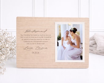 Marco de fotos para propuesta de dama de honor - Regalo personalizado para la dama de honor