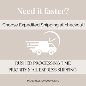 Puede incluir: Gráfico con texto que dice: "¿Lo necesitas más rápido? ¡Elige envío urgente al finalizar la compra!" y "TIEMPO DE PROCESAMIENTO URGENTE ENVÍO EXPRESS PRIORITARIO". Incluye un camión de reparto blanco.