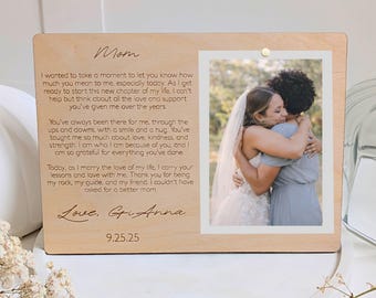 Marco de fotos para la madre de la novia, regalo de boda de la novia, regalo para la madre del novio, marco de fotos de recuerdo