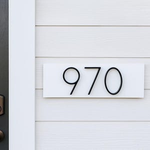Custom House Address Sign Floating Number House Address Plaque Modern House Numbers Vertical Address Sign Porch Numbers Sign metal number