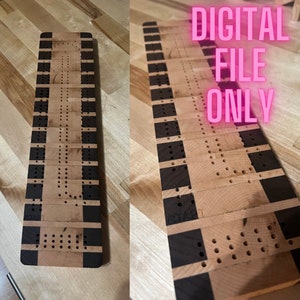 Two Player Classic Cribbage Board Design File / SVG Files ONLY / CNC Files