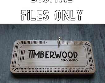 3 Player Personalized Cribbage Board Cut Files / SVG files ONLY / CNC Files