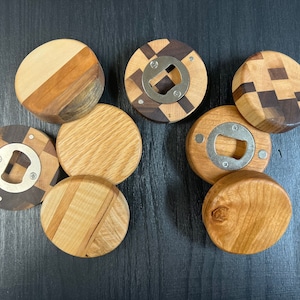 Megnetic Wooden Bottle Opener / Walnut / Personalized / Magnet / Classic / Bottle Opener / Stocking Stuffer / Fathers Day Gift / Dad