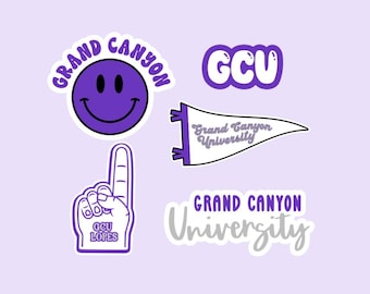 Pack d'autocollants inspirés de l'université du Grand Canyon | Stickers Boucles GCU
