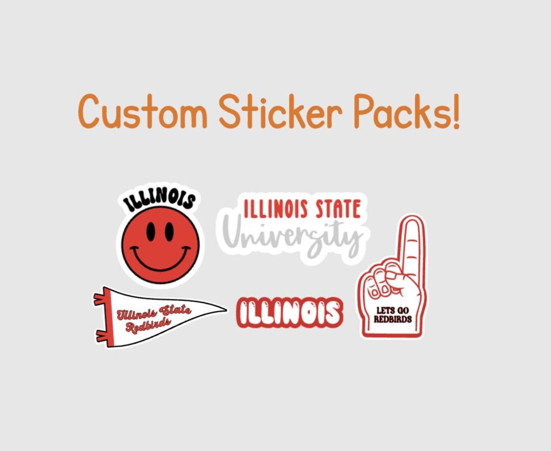 Custom College Sticker Pack | Personalized University Stickers ...