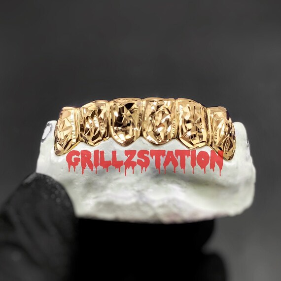 Custom Grillz Mirror Cut / Iceberg Cut Silver 10K14K Etsy