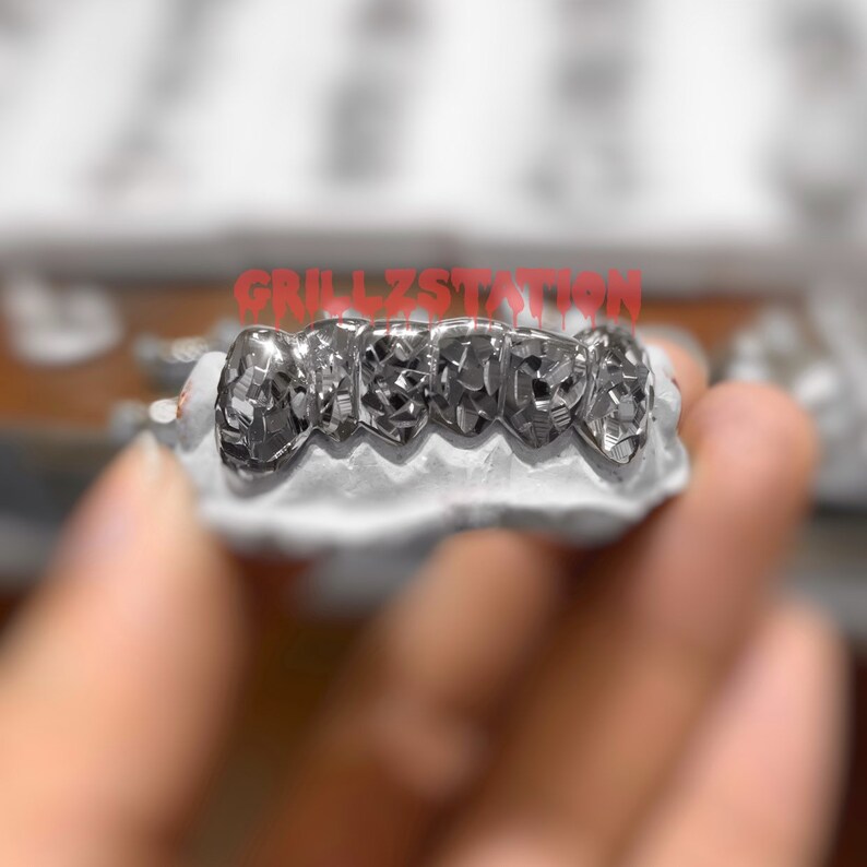 Custom Grillz Mirror Cut / Iceberg Cut Silver 10K14K Etsy