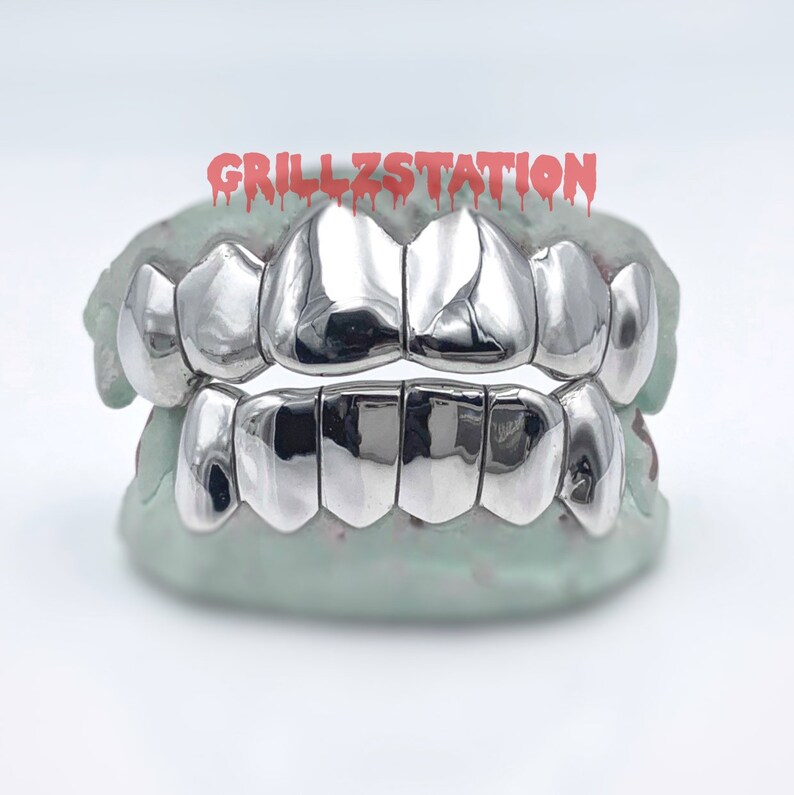 Custom Grillz / Permanent cut / Deep cut style 925 silver Etsy
