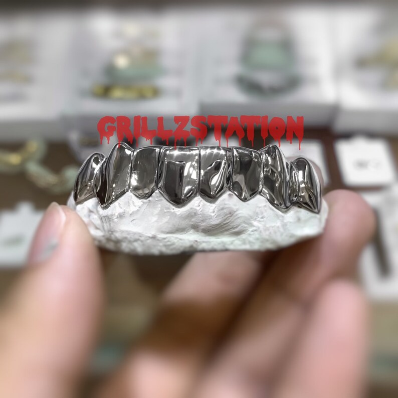 Custom Grillz / Permanent cut / Deep cut style 925 silver Etsy