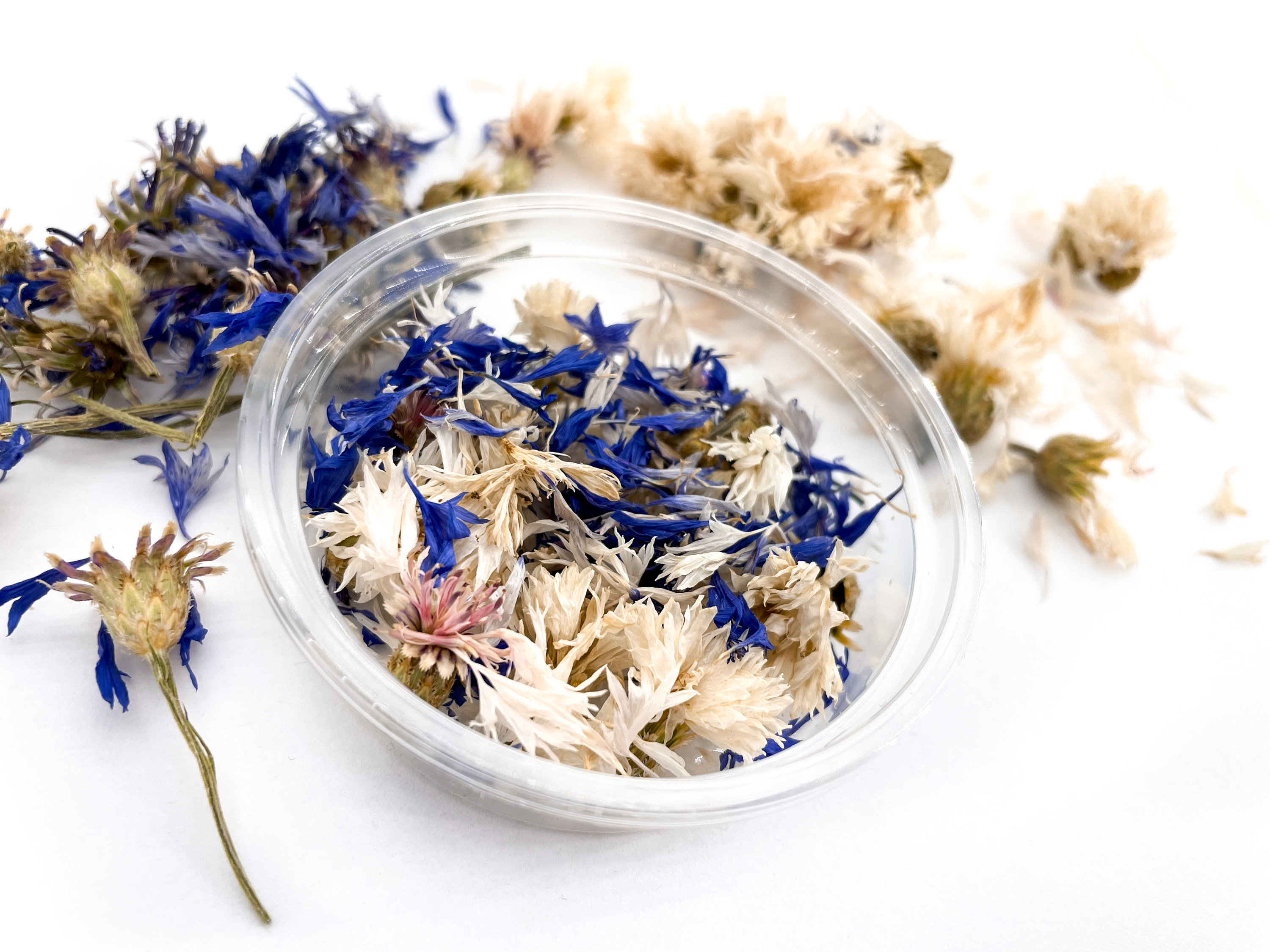 MIX weiß blau Bio getrocknete Kornblume Blütenblätter Blumen | Etsy