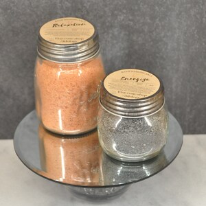 Mason Jar Bath Soaking Salt with Epsom Salt Energize / Relaxation