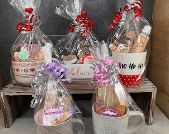 Kaffeetasse Geschenkkorb / Geschenkkorb Hautpflege / Weißer Elefant / Geschenk für Lehrer / Mitarbeiter Geschenk / Urlaubsgeschenk / Geschenk für Sie / Weihnachten