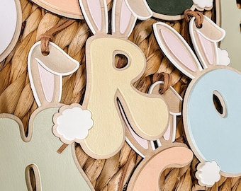 Retro Easter Bunny Letter