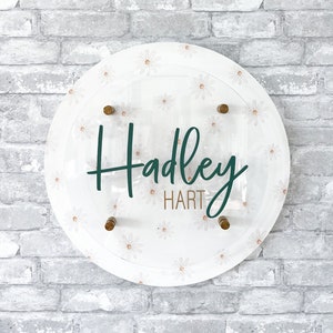 The Daisy 3D Acrylic Stand Off Nursery Sign
