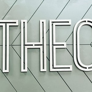Theo Lettering Nursery Name Sign // Laser Cut - Etsy
