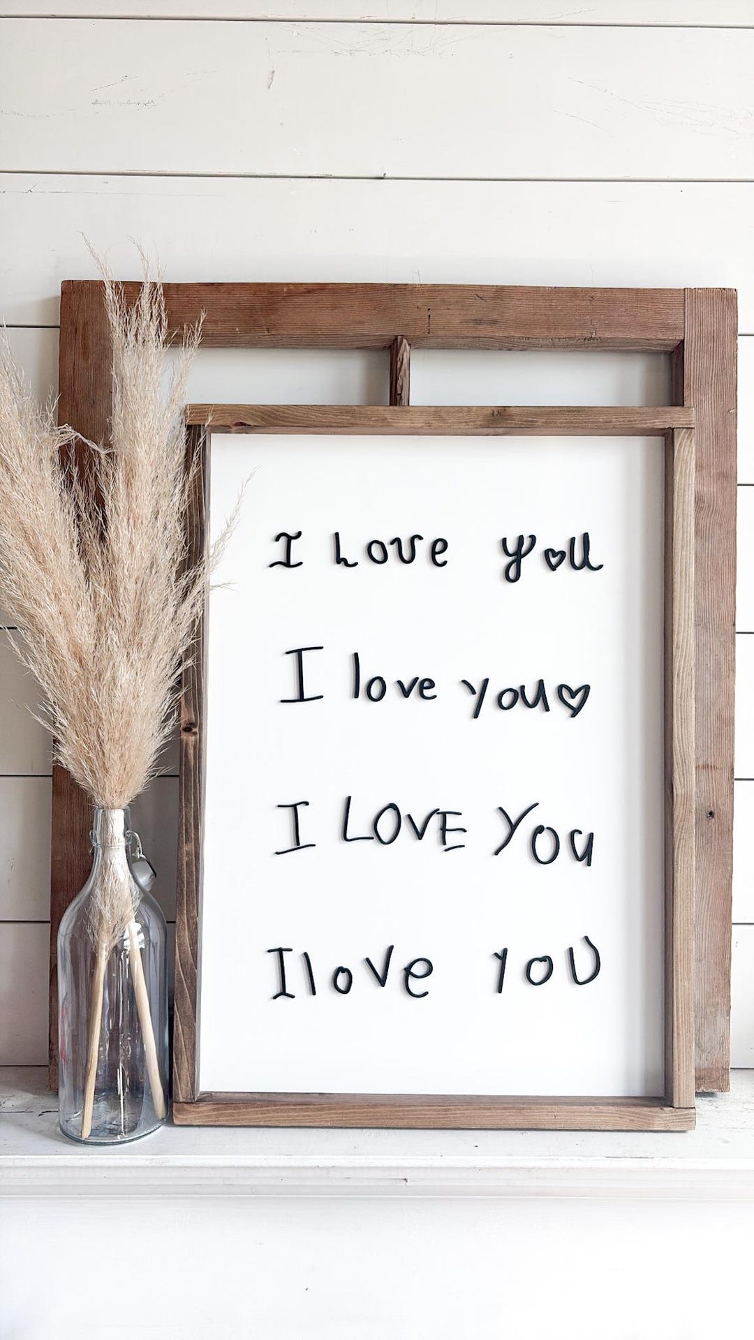Handwritten I Love You Sentimental Sign 3D - Etsy