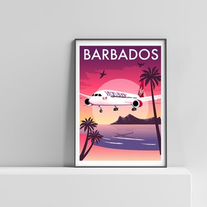 Virgin Atlantic Barbados Print | Virgin Atlantic Barbados Poster | Virgin Atlantic Barbados Art