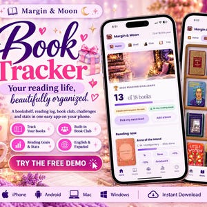 Book Tracker & Book Club App (Digital Download)