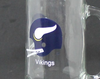 Vintage Minnesota Vikings Glass Mug