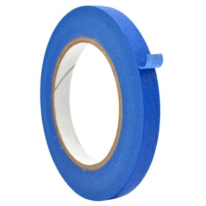 General Purpose Masking Tape, 1/2 inch x 60 yds. - Painters Tape for Fun DIY Arts and Crafts, Labeling, Writable & Decorations.
