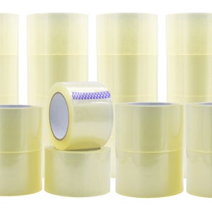 Clear Packing Tape - 3&quot; in. x 110 Yards Per Roll - Strong Heavy-Duty Industrial Shipping Box Packaging Tape for Moving, Office, & Storage.