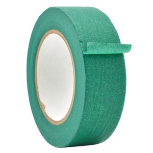 General Purpose Masking Tape, 1.5 inch x 60 yds. Painters Tape for Fun DIY Arts and Crafts, Labeling, Writable & Decorations. Green