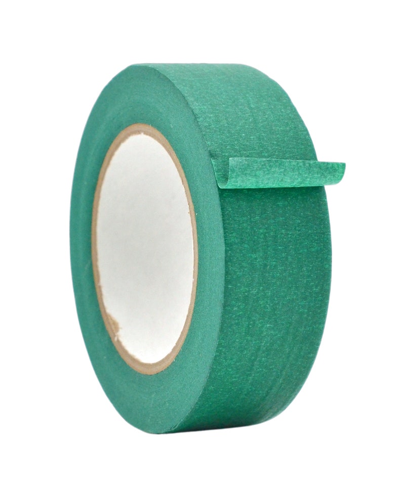General Purpose Masking Tape, 1.5 inch x 60 yds. Painters Tape for Fun DIY Arts and Crafts, Labeling, Writable & Decorations. Green