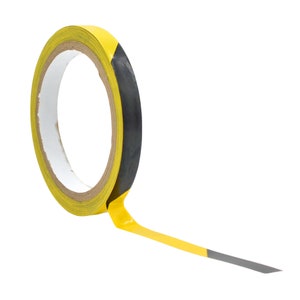 Black and Yellow Hazard Tape: High-Visibility Safety Marking 1/2 inch