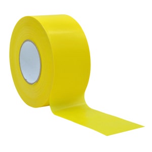 Barricade Caution Flagging Non-Adhesive Tape - 3 inch x 1000 ft. - Bright Yellow for Workplace Safety, Marking Boundaries & Hazardous Areas.