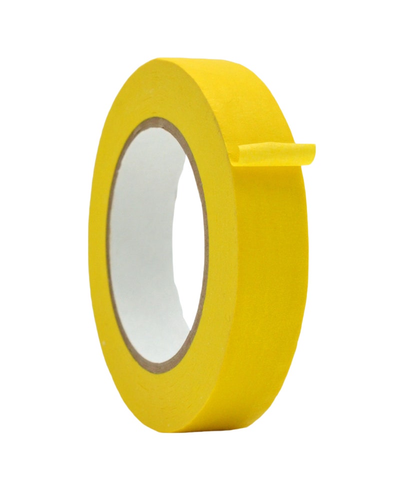 General Purpose Masking Tape, 1 inch x 60 yds. Painters Tape for Fun DIY Arts and Crafts, Labeling, Writable & Decorations. Yellow