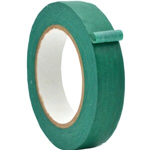 General Purpose Masking Tape, 1 inch x 60 yds. Painters Tape for Fun DIY Arts and Crafts, Labeling, Writable & Decorations. Green