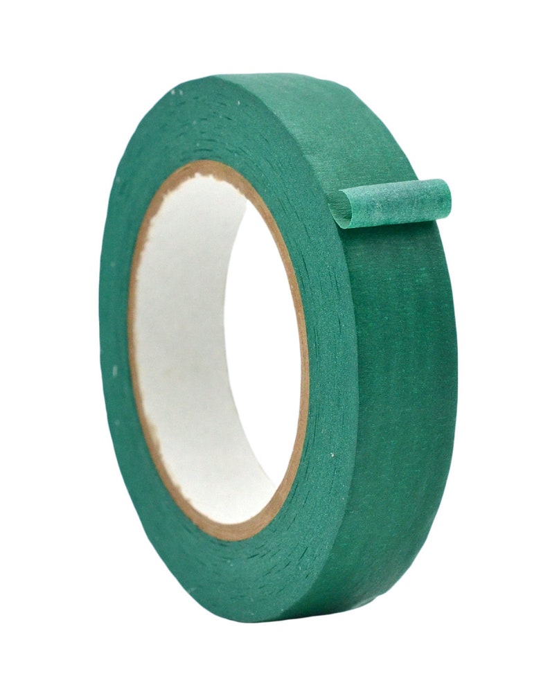 General Purpose Masking Tape, 1 inch x 60 yds. Painters Tape for Fun DIY Arts and Crafts, Labeling, Writable & Decorations. Green