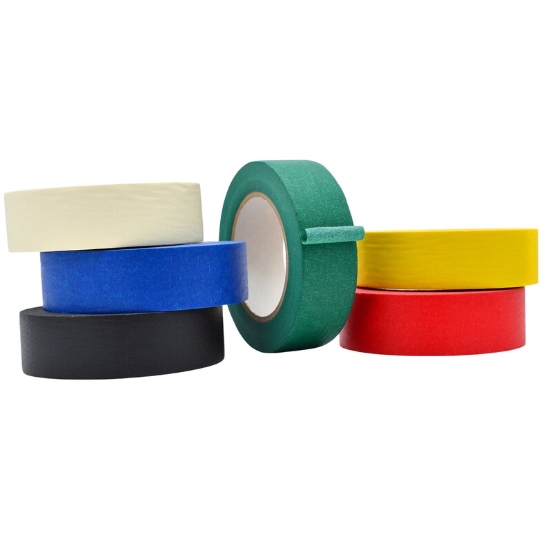 General Purpose Masking Tape, 1.5 inch x 60 yds. Painters Tape for Fun DIY Arts and Crafts, Labeling, Writable & Decorations. Rainbow