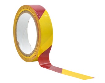 Safety Marking Tape - Magenta and Yellow, 18 yds. High-Visibility For Walls, Floors, Equipment, Warehouse, Factories. More Sizes Available