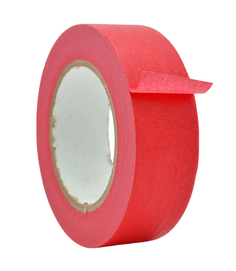 General Purpose Masking Tape, 1.5 inch x 60 yds. Painters Tape for Fun DIY Arts and Crafts, Labeling, Writable & Decorations. Red