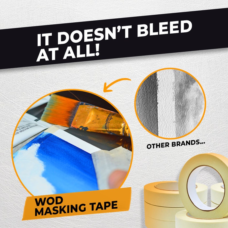 Masking Tape 1 inch for General Purpose/Painting 60 Yards per roll image 3