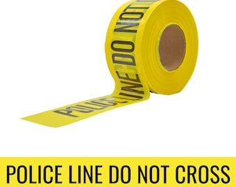 Yellow Barricade Tape: Police Line, 3 inch x 1000 feet