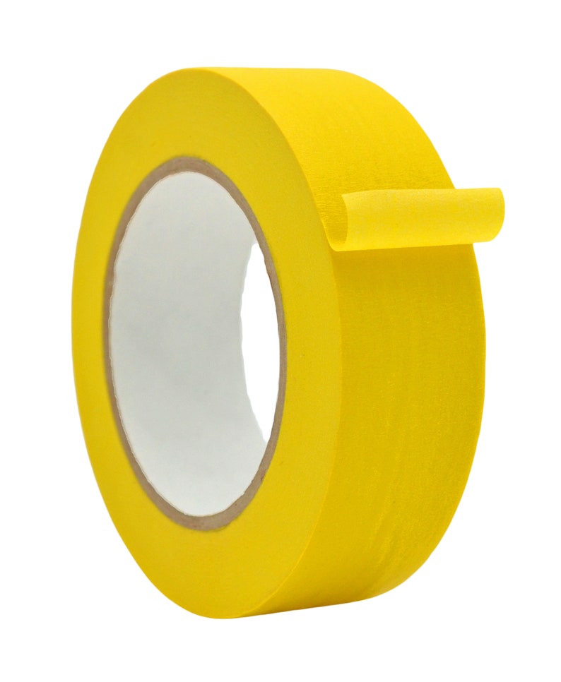 General Purpose Masking Tape, 1.5 inch x 60 yds. Painters Tape for Fun DIY Arts and Crafts, Labeling, Writable & Decorations. Yellow