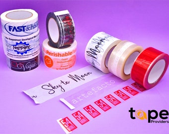 Custom Printed Tape with Your Logo - 2 inch x 108 feet (2 Cases - 36 Rolls Each)