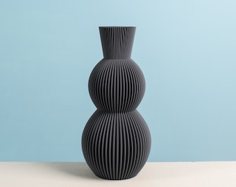 Decorative Vase "NOVA", Grey 3D Printed Home Gift Made from Recycled Bio-Plastic