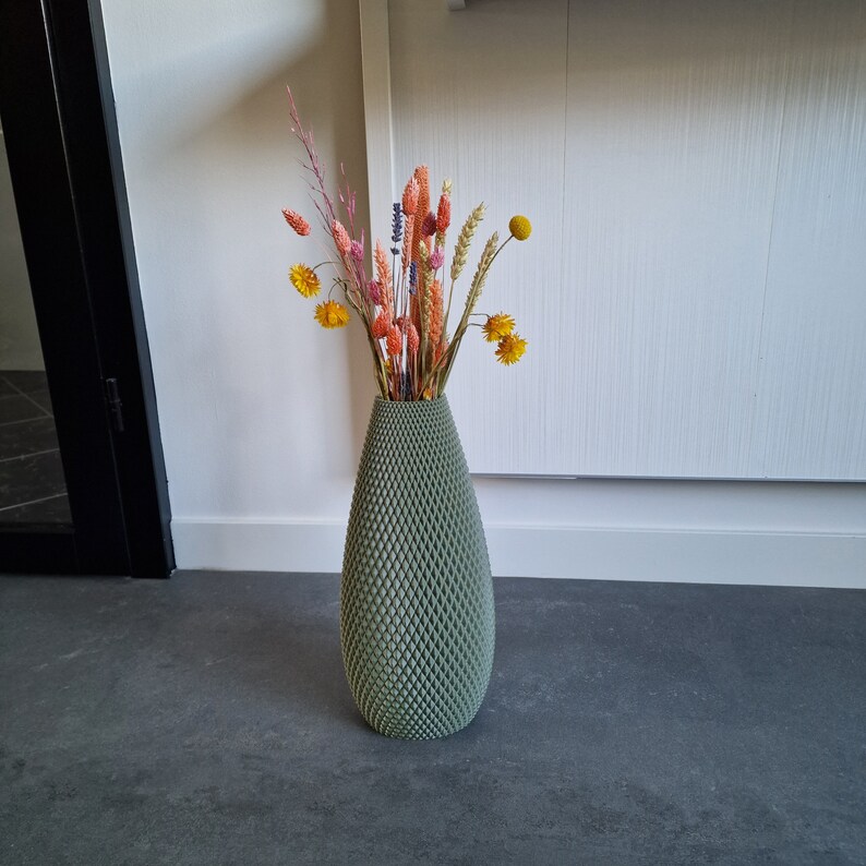 Tall Floor Vase FLUX Dried Flowers & Pampas Grass Minimalist Etsy