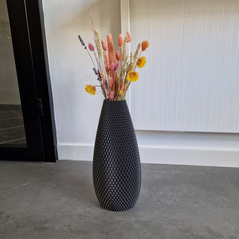 Tall Floor Vase FLUX Dried Flowers & Pampas Grass Minimalist Etsy