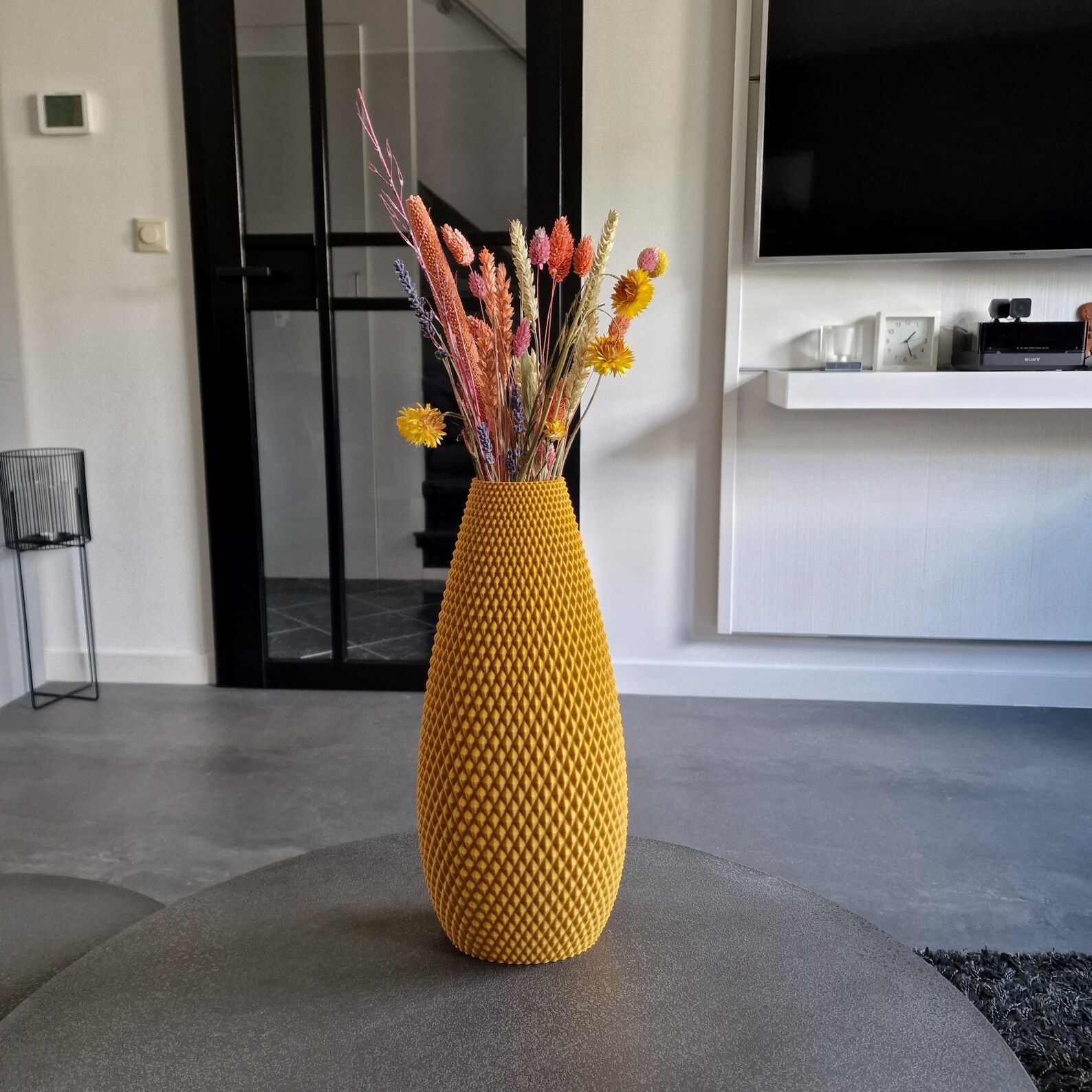 Tall Floor Vase FLUX Dried Flowers & Pampas Grass Minimalist Etsy