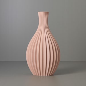 Decorative Table Vase LILY, Blossom Pink 3D Printed Table Decor Made from Recycled Bio-Plastic