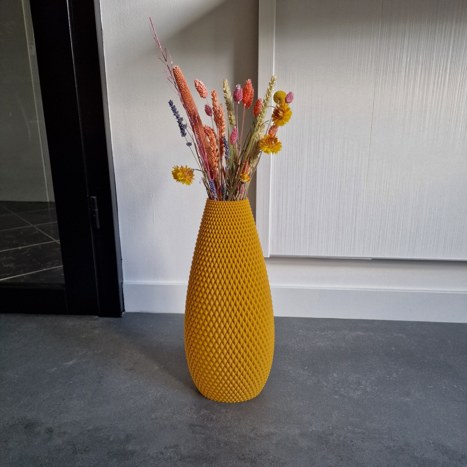 Tall Floor Vase FLUX Dried Flowers & Pampas Grass Minimalist Etsy