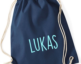 personalized gym bag with name printing for pulling | printed with names for boys & girls | Pull-in bag cloth bag bag