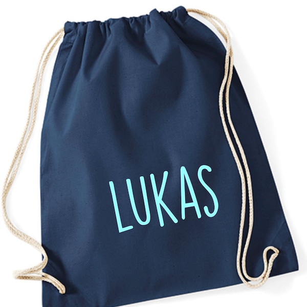 personalized drawstring bag with name print | Printed with Names for Boys & Girls | drawstring bag fabric bag pouch