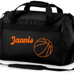 Nom du sac de sport Basket-ball Imprimé Enfants Sac de voyage Filles Garçons Bleu Noir Rose schwarz