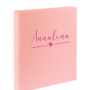 Cartella certificati bambini stella personalizzata con nome | Cartella portadocumenti ad anelli per ragazze e ragazzi | Cartella Certificati Lino Certificati Certificati