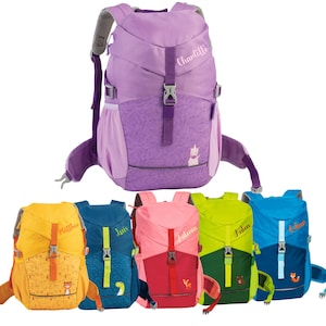 Personalisierter Wanderrucksack Kinder | Kinderrucksack Outdoor mit Name | Rucksack Mädchen Jungen | Reise-Rucksack recycelt ab 3 Jahren